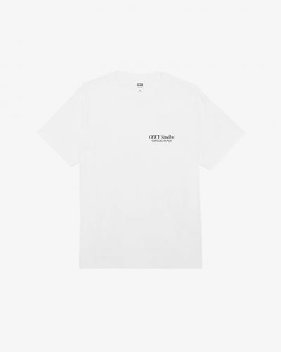 T-Shirt Obey Visual Food For Your Mind white
