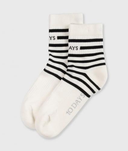 (w) Socken 10DAYS stripes ecru/black