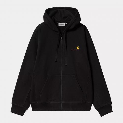 Zip-Hooded Carhartt WIP American Script black