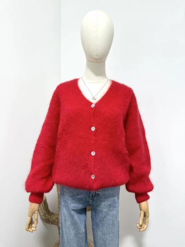 (w) Cardigan 82257 rot